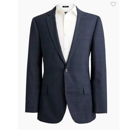 J.Crew Mens $398 Slim-fit Thompson plaid suit jacket Size 38R BW428
